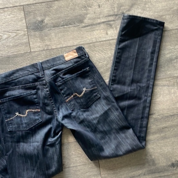 7 For All Mankind Denim - 7 for all mankind jeans, dark denim size 29 straight leg